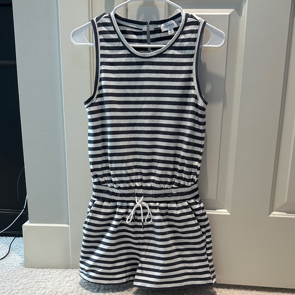 Evereve cotton striped romper